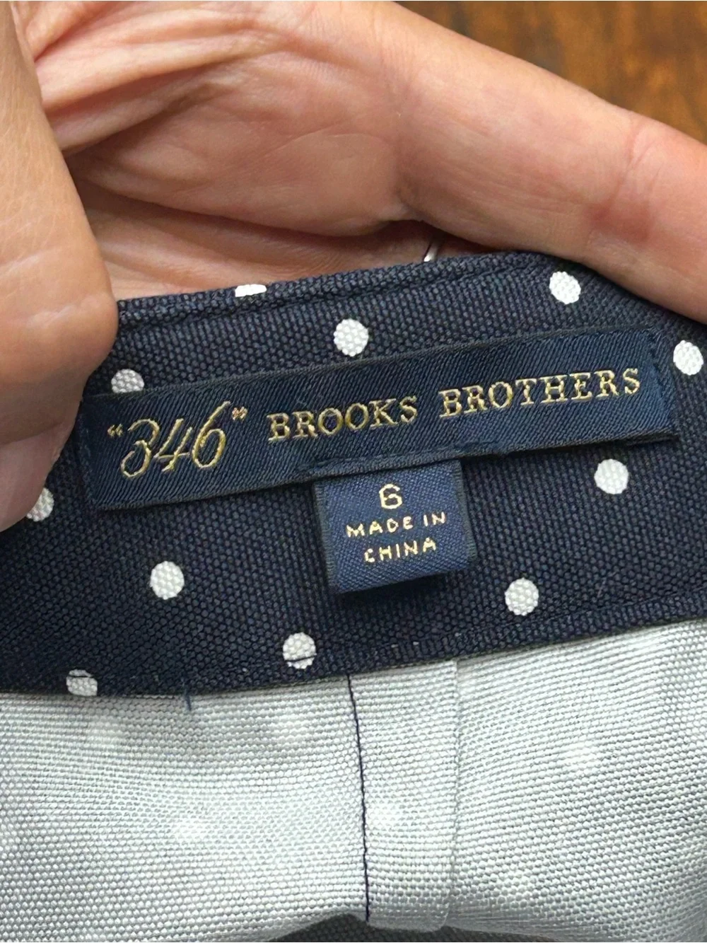 346 Brooks Brothers cotton polka dot A-line mini pencil skirt